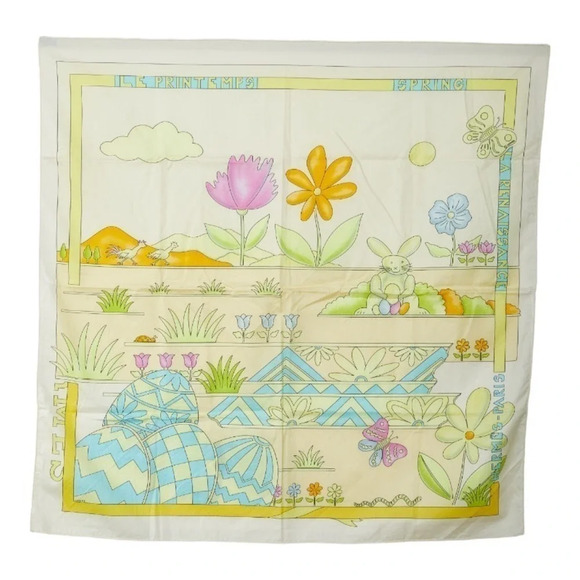 Authentic Hermes Carré Le Printemps Spring Silk Scarf - Picture 1 of 5